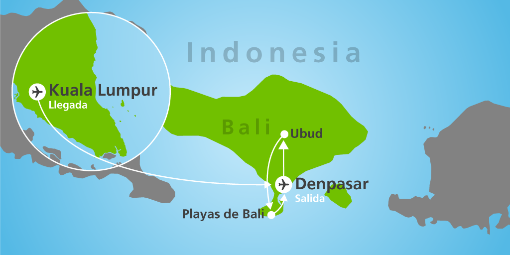 Ciudades únicas, islas y playas tropicales te esperan en este viaje a Indonesia y Malasia. En 12 días veremos Kuala Lumpur, Ubud y Nusa Dua. 7