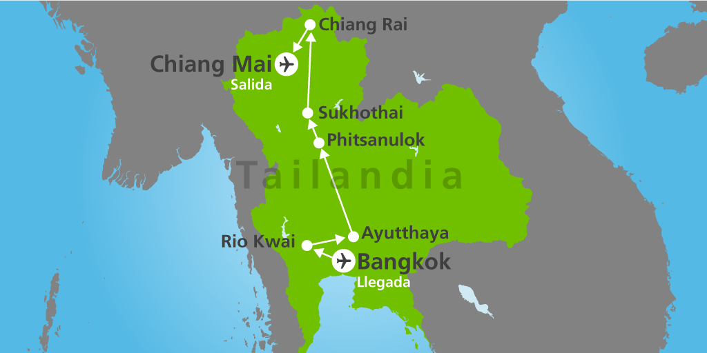 Este itinerario te llevará de Bangkok a Chiang Mai y Chiang Rai durante 11 días. Disfruta de este viaje organizado por el Triángulo de Oro. 7