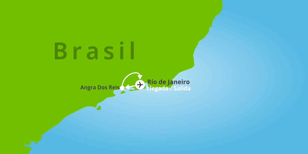 Mapa del viaje: Viaje de 9 días a Brasil: Semana Santa con vuelo directo