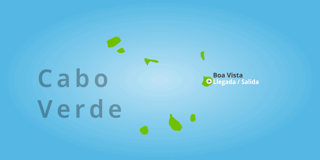Mapa del viaje: Viaje de lujo a isla Boa Vista en Cabo Verde todo incluido en 8 días