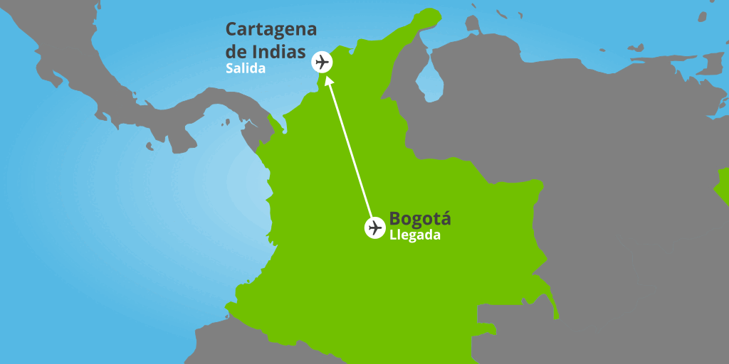 Mapa del viaje: Viaje a Colombia: Bogotá y Cartagena en 7 días