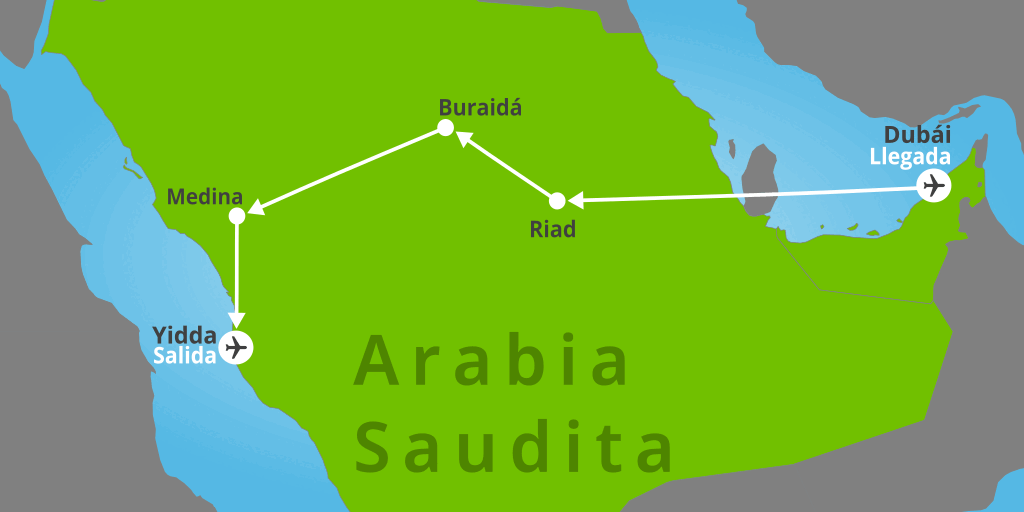 Descubre Dubái y Arabia Saudita con nuestro viaje de 11 días que te permitirá conocer la modernidad de Dubái y la historia de Arabia Saudita. 7