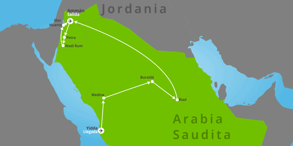 Con este viaje a Jordania y Arabia Saudita descubrirás parte de los tesoros de Oriente Medio. 7