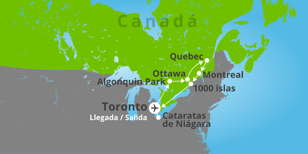 Con este viaje a Canadá Fly and Drive por la Costa Este atravesarás las imponentes cataratas del Niagara hasta llegar a la colonial Quebec. 7