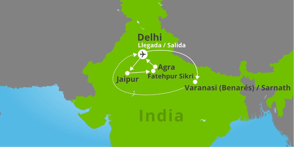 Atrévete a vivir una aventura mágica con este viaje a India organizado de 10 días. Recorre el exótico Triángulo Dorado hindú y Varanasi. 7