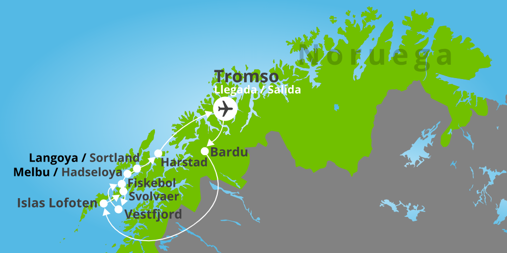 Vive una experiencia única con nuestros circuitos de viaje a Tromso, Lofoten, Svolvaer y Harstad 6 días. Combina vuelos y hoteles al mejor precio. 7