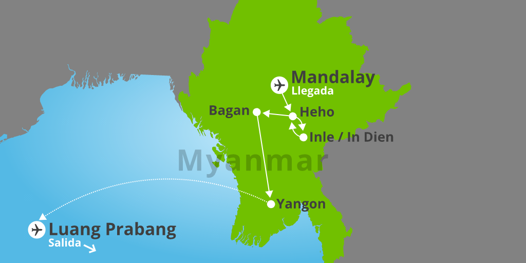 De la colonial Yangón a la salvaje Luang Prabang: con este viaje a Myanmar y Laos podrás recorrer los monumentos más sorprendentes. 7