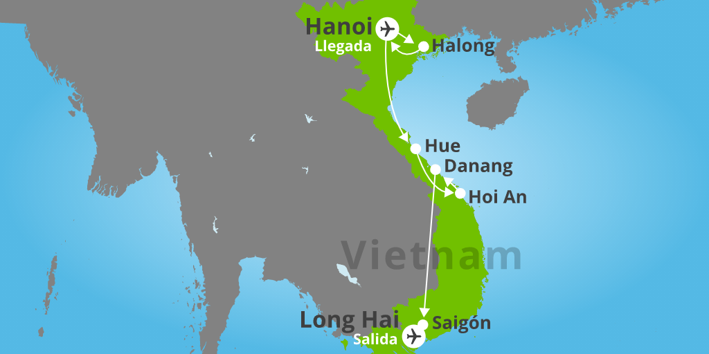 Viaje de norte a sur por Vietnam y las playas de Long Hai. Vive la avenutra y naturaleza junto con bellos paisajes de Ho Chi Minh, Hanói y Hoi An. 7