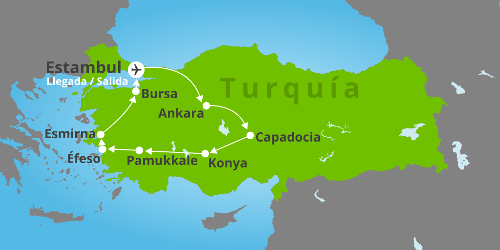 Con este circuito por Turquía de 9 días conoceremos lo mejor del país, como la mágica Capadocia, Pamukkale, Ankara y Esmirna. ¿Te vienes? 7