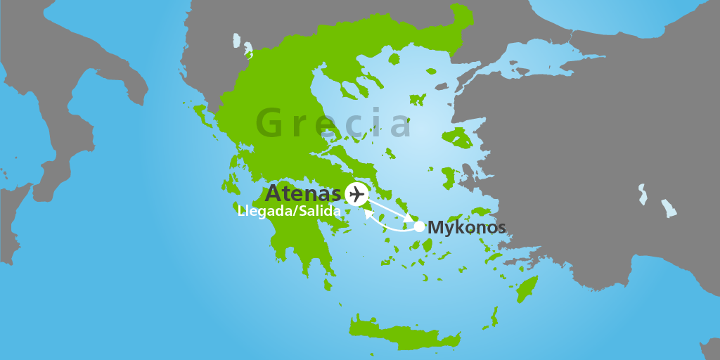 Este viaje a Grecia te llevará por Atenas y la isla de Mykonos. Disfruta tus vacaciones en la Acrópolis y playas griegas. 7