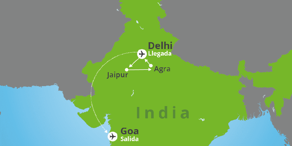 Visita lo mejor de Asia con este circuito por India de 12 días. Conoce monumentos de Delhi, Jaipur y Agra y relájate en las playas de Goa. 7