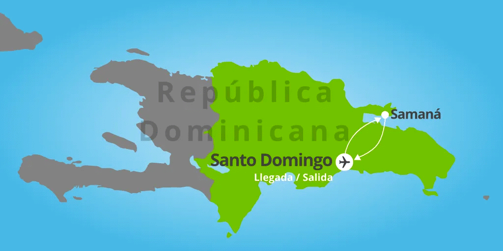 Mapa del viaje: Luna de miel soñada en el Caribe dominicano en 9 días