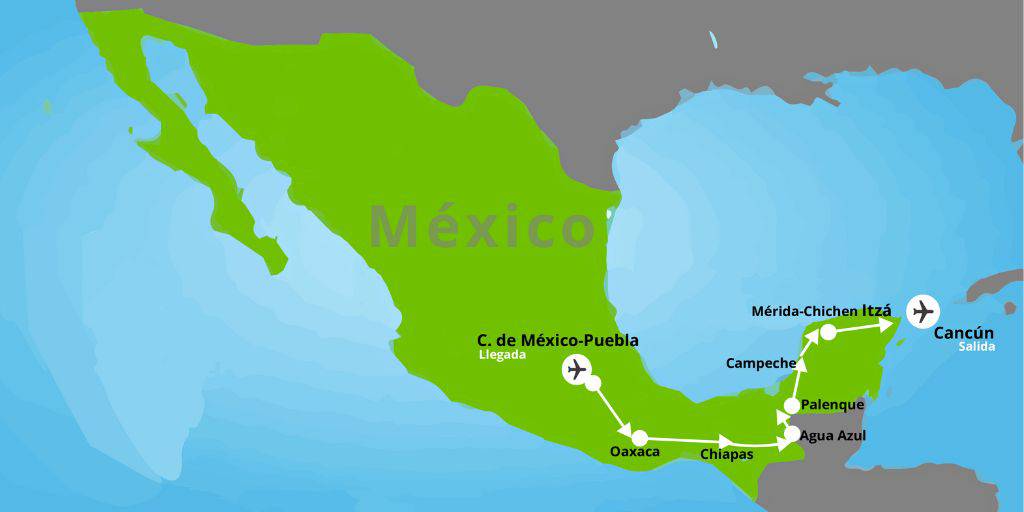 En este viaje a México de 15 días podrás descubrir pueblos mágicos, complejos arqueológicos y todo el encanto del Caribe mexicano. 7
