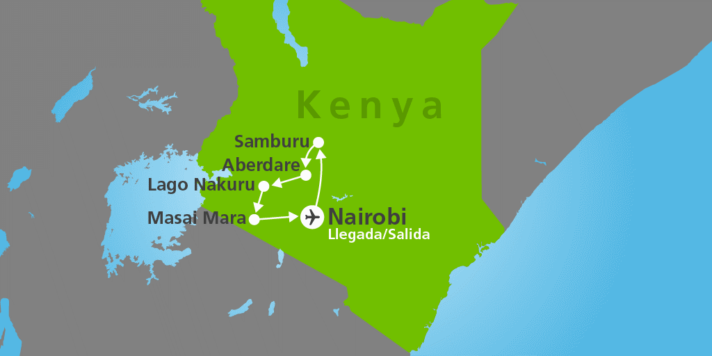 Sumérgete en Kenia de Samburu a Masái Mara, junto al lago Nakuru y Aberdare con GrandVoyage. Estancia de 7 días. Vuelos y traslados incl. 7