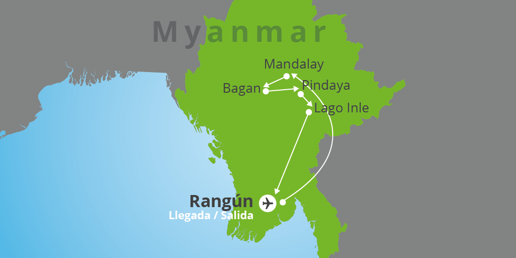 Pon a prueba tus sentidos con este tour por lo mejor de Myanmar de 12 días. Podrás recorrer uno de los países más vírgenes de Asia. 7