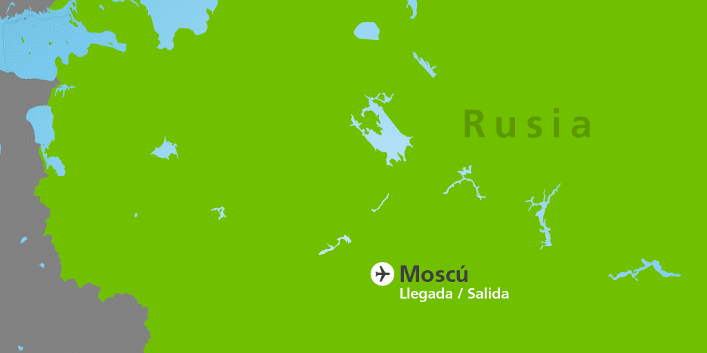 Mapa del viaje: Viaje a Moscú de 4 días