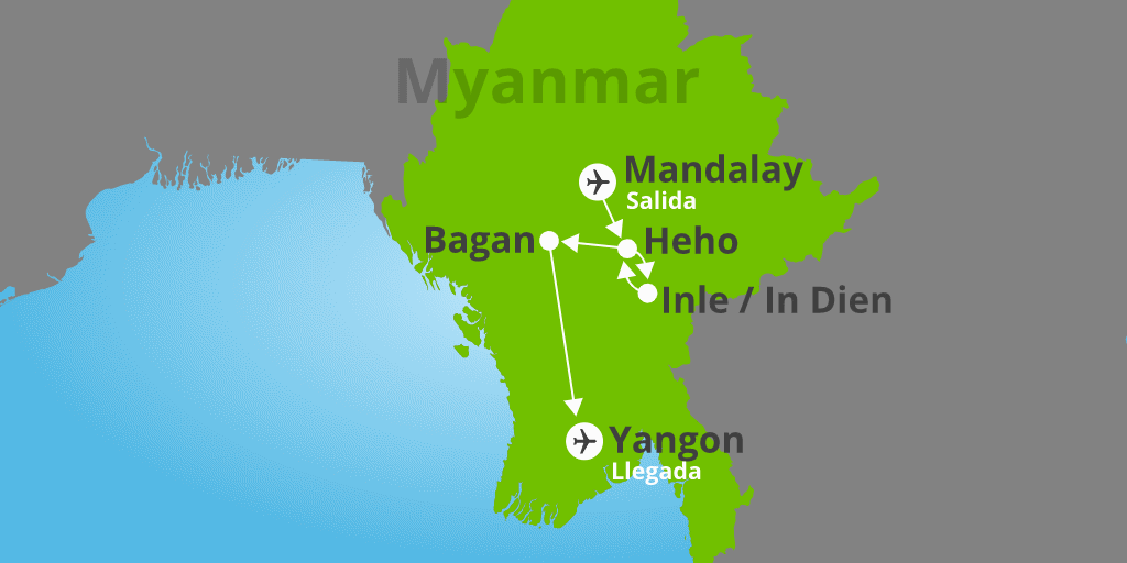 Sumérgete en una cultura totalmente diferente con este viaje a Myanmar de 10 días. Este país alberga lugares soprendentes como Bagan. 7
