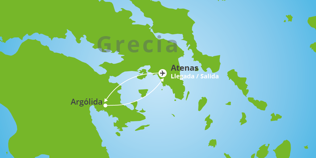 Este viaje a Atenas de 5 días te llevará a explorar la historia antigua de Grecia. Descubre la increíble Acrópolis y visita Argólida, ciudad ubicada entre colinas de olivos y casas de colores. 7
