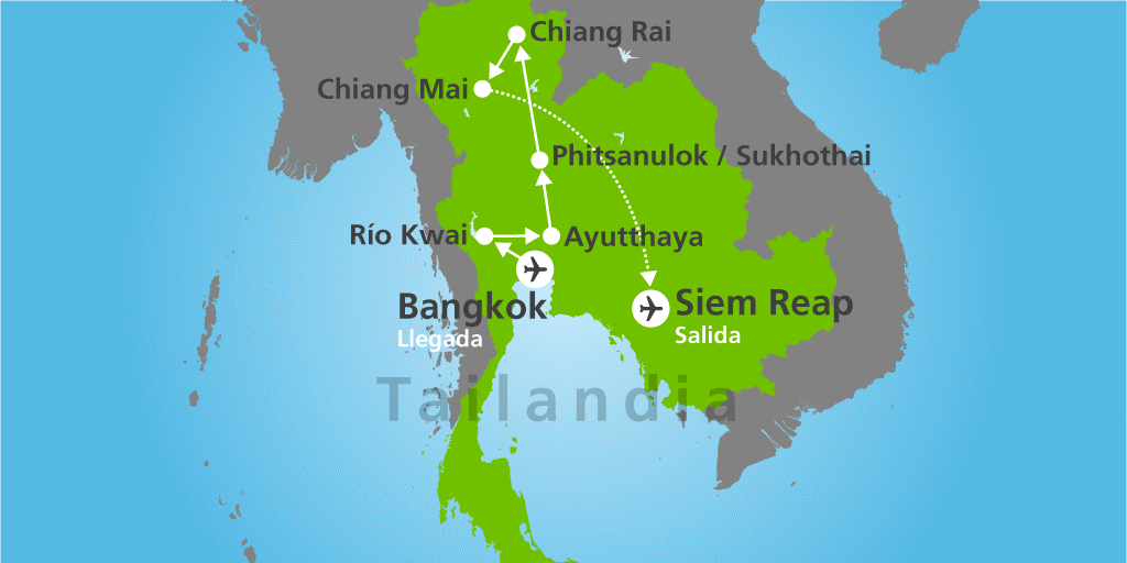 Con este viaje combinado a Tailandia y Camboya de 15 días recorrerás los paisajes más naturales y las antiguas ciudades del Sudeste Asiático. 7