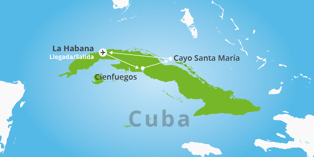 Vive una experiencia sorprendente con este viaje a Cuba. Sumérgete en lugares enérgicos como La Habana, Cienfuegos y Cayo de Santa María. 7