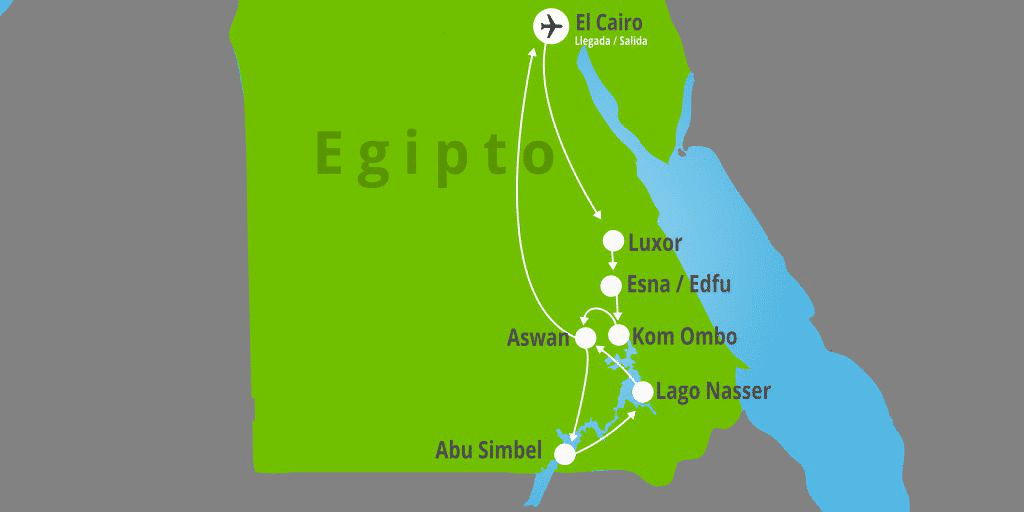 Con nuestro viaje a Egipto podrás disfrutar de un crucero por el río Nilo y por el famoso Lago Nasser. Además, podrás descubrir los enigmas de la cultura egipcia en El Cairo. 7