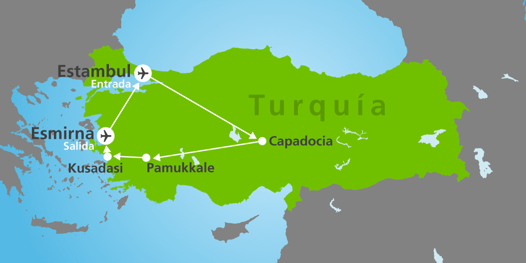 Mapa del viaje: Viaje organizado: Turquía en 10 días