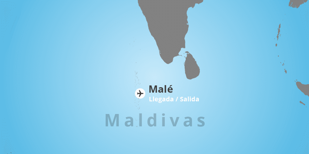 Mapa del viaje: Viaje organizado de lujo a las islas Maldivas en 8 días