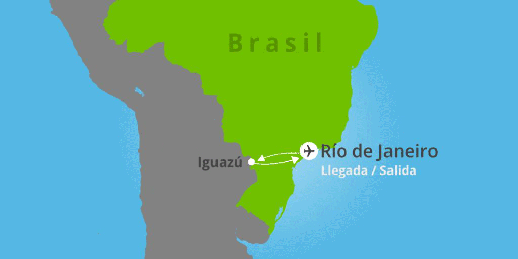 Mapa del viaje: Viaje a Río de Janeiro e Iguazú de 9 días