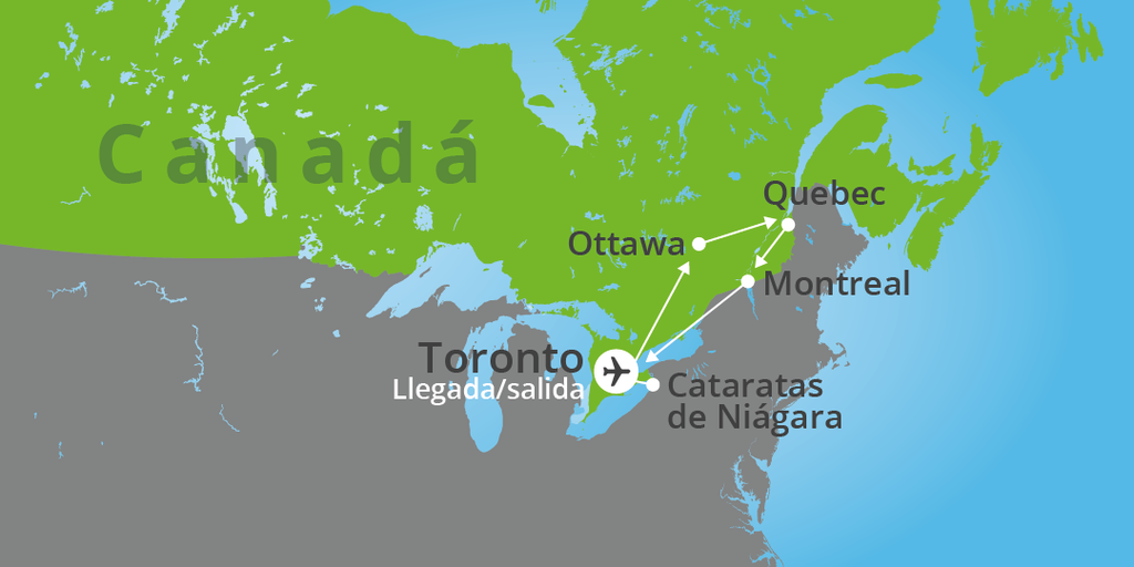 Disfruta del circuito clásico por la Costa Este de Canadá. Estancia de 10 días y 8 noches. Vuelos, traslados y alojamiento incluidos. 7