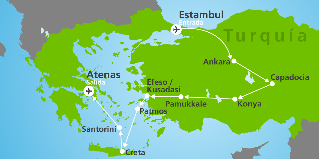 Un viaje por Turquía y Grecia con crucero para disfrutar de dos países. Conoce la mágica Capadocia, recorre la vibrante Estambul y fascínate con las Islas Griegas. 7