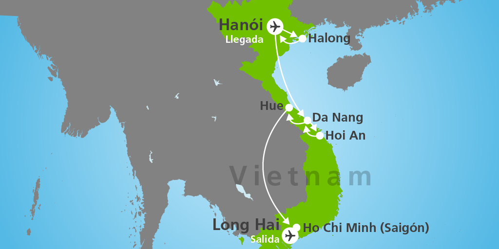 Viaje de norte a sur por Vietnam y las playas de Long Hai. Vive la avenutra y naturaleza junto con bellos paisajes de Ho Chi Minh, Hanói y Hoi An. 7