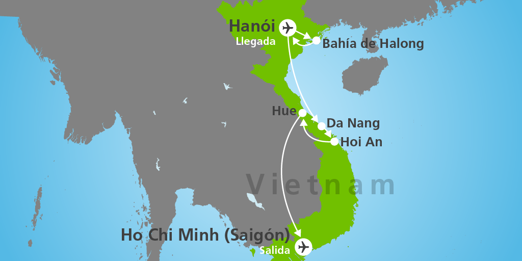 Con este viaje a Vietnam de 12 días descubrirás las maravillas de Hanói, el Puente Dorado de Da Nang y los edificios de la antigua Saigón. 7