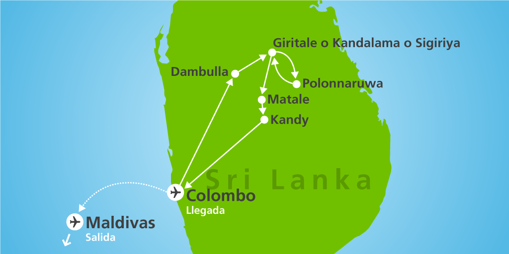 Este viaje a Sri Lanka y Maldivas tiene todo lo necesario: ciudades milenarias, selvas exuberantes, playas paradisíacas y monumentos únicos. 7