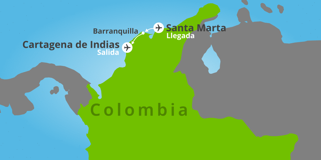 Mapa del viaje: Viaje a las joyas del Caribe colombiano en 10 días