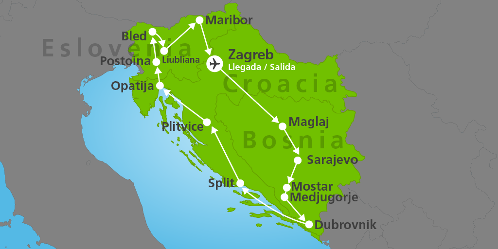 Viaje organizado por Croacia, Bosnia y Eslovenia en 8 días. Recorre los Balcanes y enamórate de pueblo hermosos de la costa del mar Adriático a precio indiscutible. 7