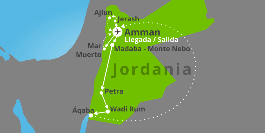 Explora Oriente Medio con este viaje a Jordania, Petra y el Mar Rojo. Recorre las dunas del desierto de Wadi Rum y la ciudad romana de Jerash. 7