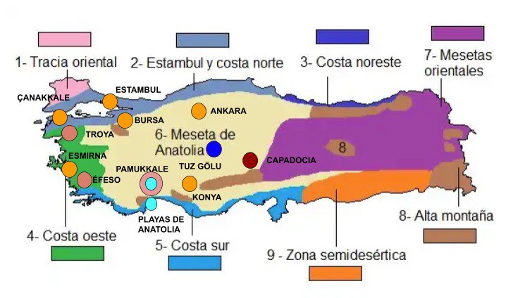 Mapa Turquía